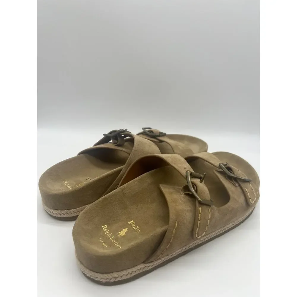 Polo Ralph Lauren Turbach Sandals Beige Suede Men Size 12D New